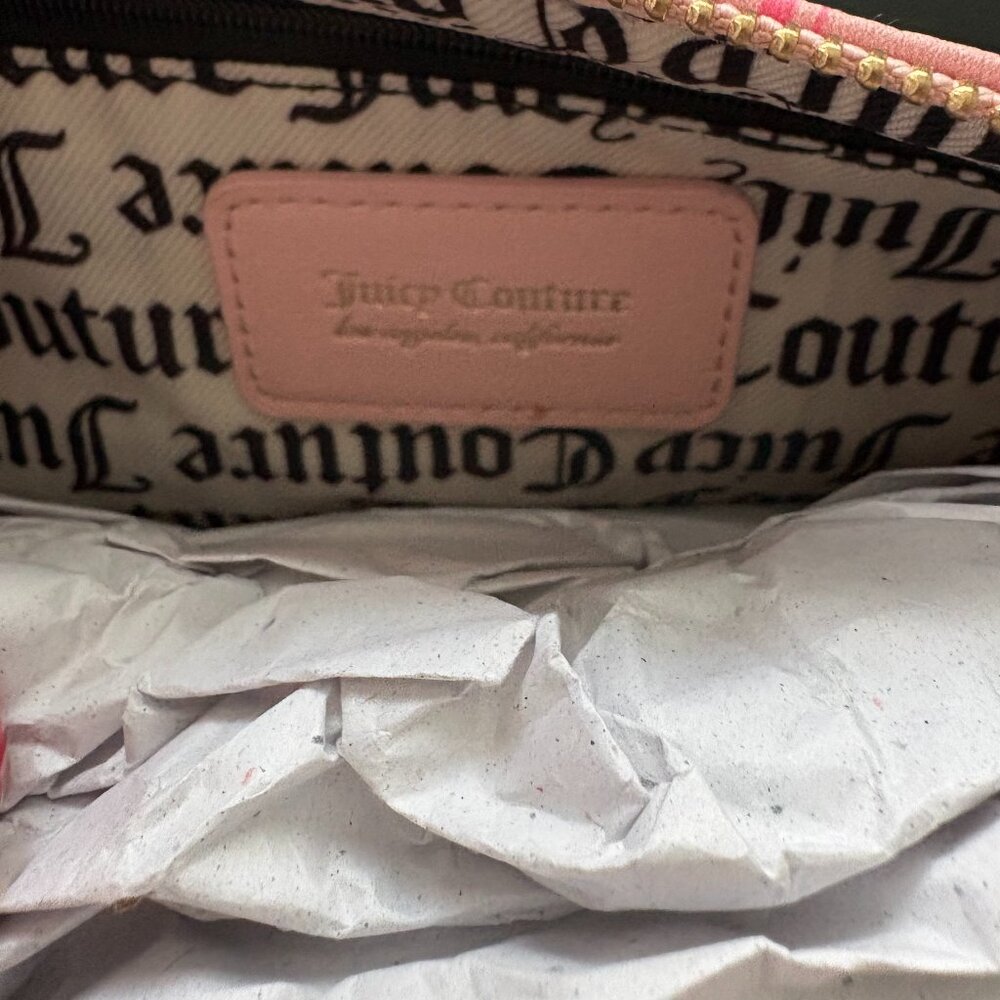 Juicy Couture Pink Logo Bow Shoulder Bag NWT Gold Hardware Y2K - Picture 6 of 7